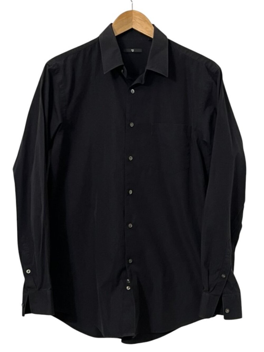 Uniqlo +J Jil Sander Black Cotton Dress Shirt Mens M Minimalist Japanese Designe